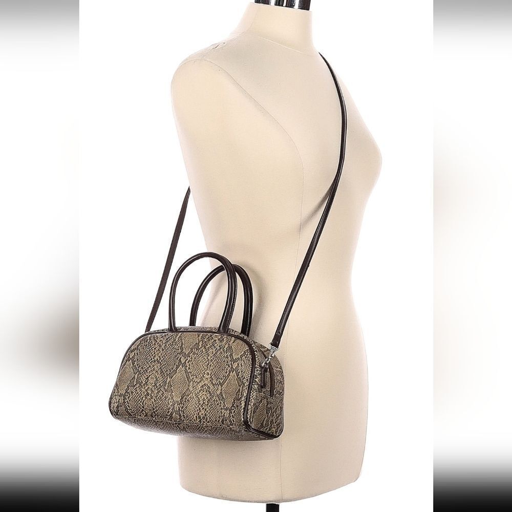 Fossil 100% leather animal print crossbody handbag mini bag